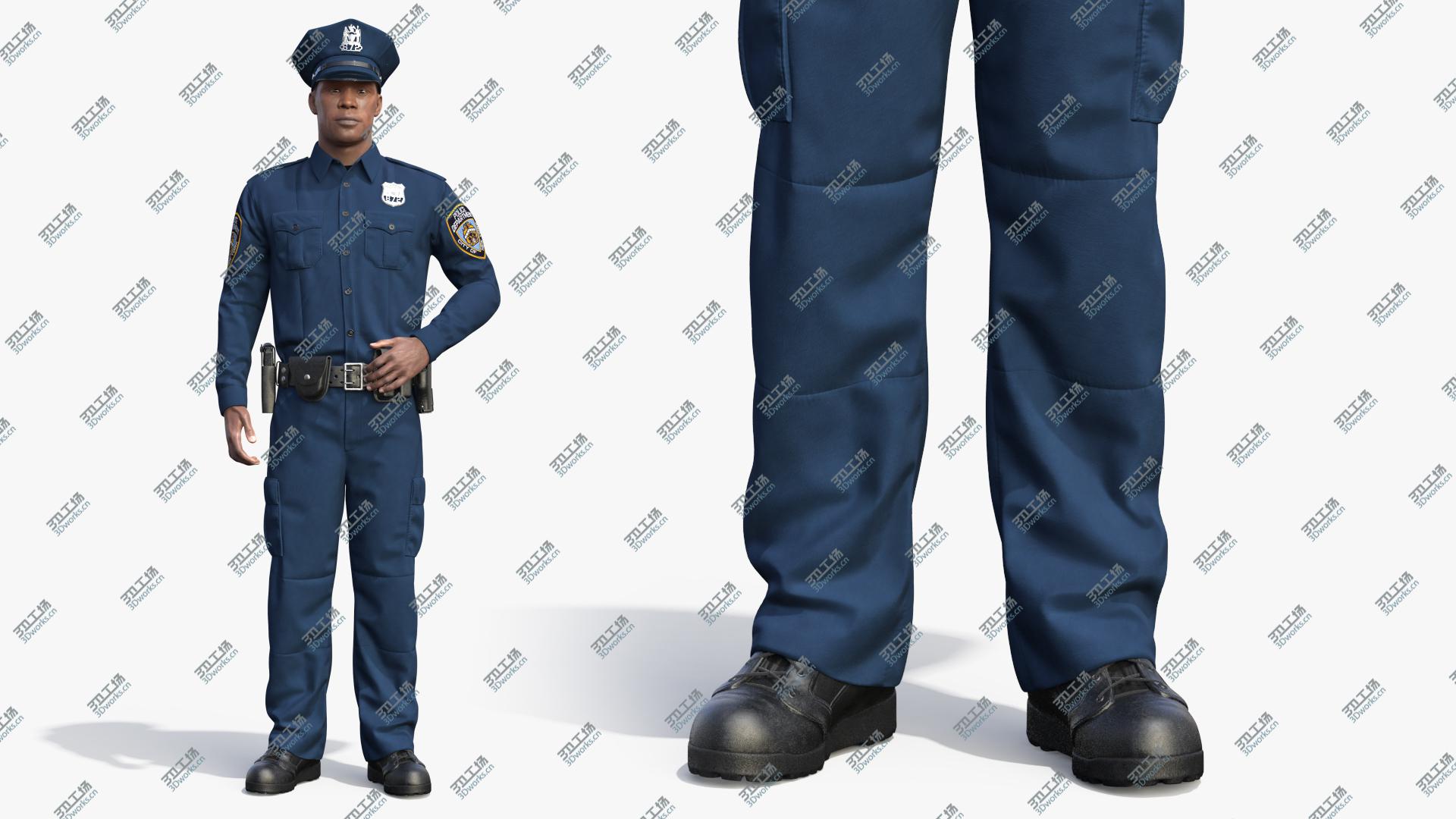 images/goods_img/20210319/African American NYPD Police Officer Standing Pose Fur 3D model/3.jpg